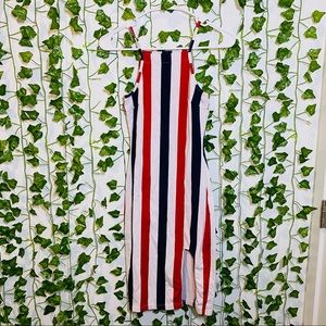 Red white and blue bodycon dress